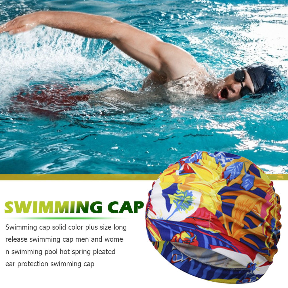 Solid Color Dome Nylon Men&Women Swimming Cap Pool Bathing Hats Elastic Caps 