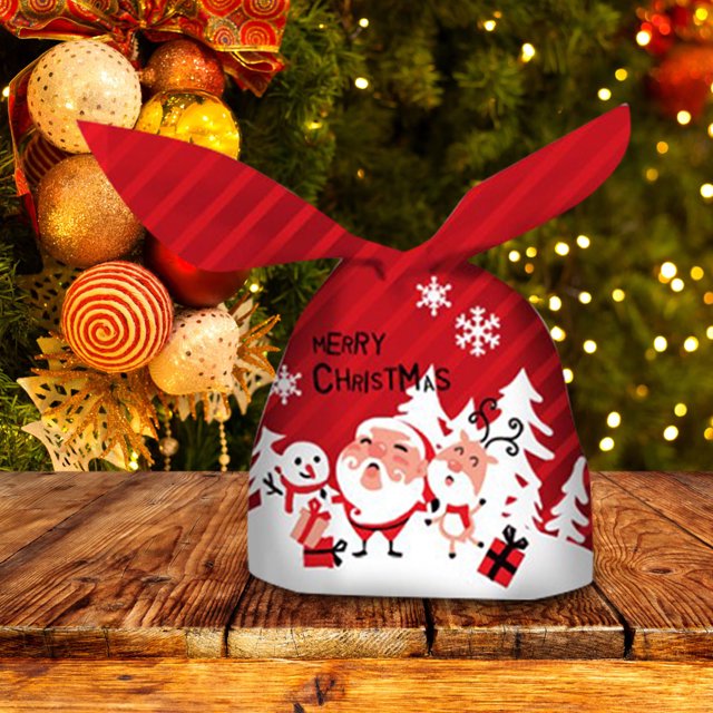 Christmas Candy Bags Nougat Packaging Bag Toffee Packaging Bag Snowflake Cookie Packaging Bag Rabbit Ear Bag