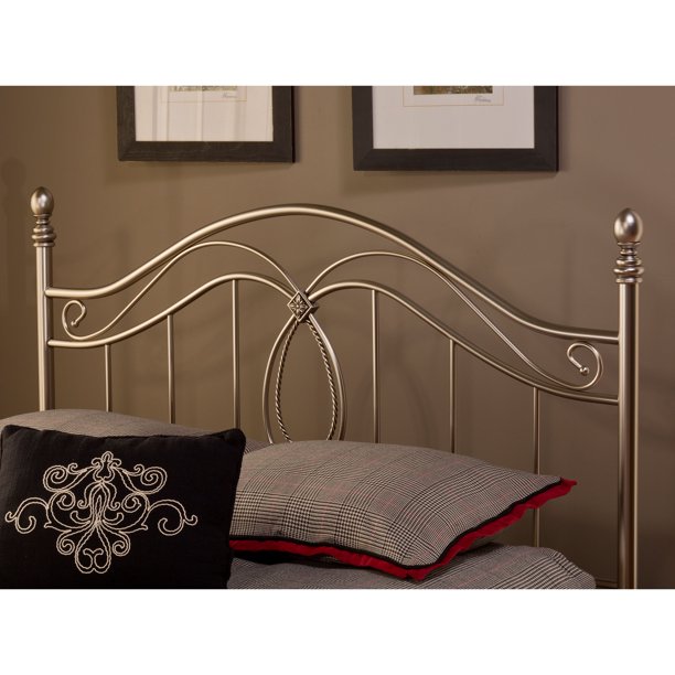 Hillsdale Milano Metal Scroll Headboard, Full/Queen, Antique Pewter