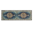 thumbnail image 2 of Washable Skid-Resistant Runner Rug Geometric Blue Multi 24" x 72", 2 of 9