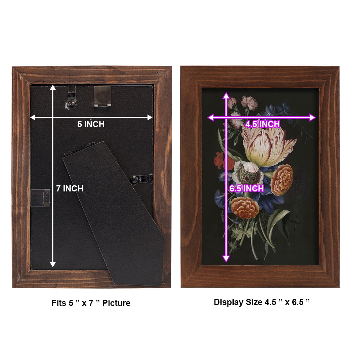 Dramatic Bouquet II -Framed Print w/glass-Chestnut