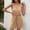 *Khaki, variant on Women's Summer Pullover Tank Romper with Cinched Waist and Tie,Casual Loose Jumpsuit Shorts Gray,Womens Plus S