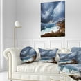 thumbnail image 3 of Designart Heavy Blue Clouds and Waves - Modern Beach Throw Pillow - 12x20, 3 of 5