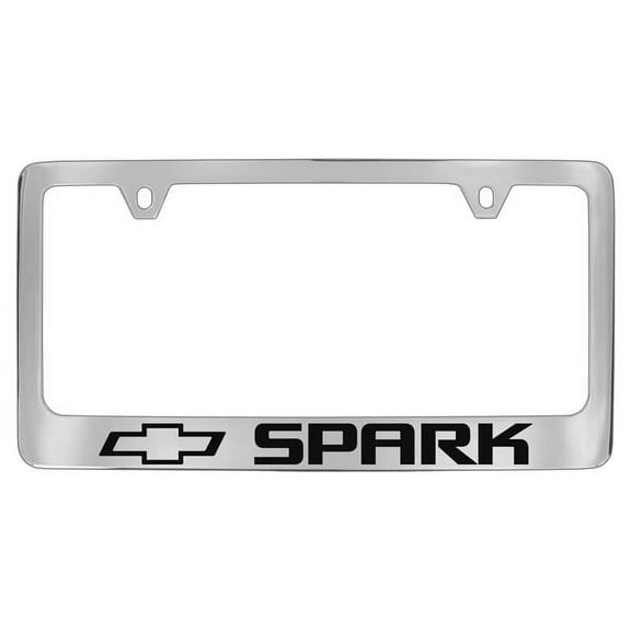 Chevrolet Spark Chrome Plated Metal License Plate Frame Holder