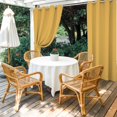 thumbnail image 2 of Turmeric Yellow Outdoor Curtains for Patio, Modern Solid Color Sunshade Privacy Drapes Grommet Waterproof Outside Curtains for Porch/Cabana/Balcony 54"x 108", 1 Panel, 2 of 9