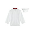 thumbnail image 4 of renvena Unisex Chef Work Uniform Long Sleeve Chef Jacket with Hat Set for Baking Western Restaurant Red XL, 4 of 7