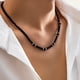 thumbnail image 1 of Collar para mujer, joyería para mujer, joyería europea para mujer, collar de cuentas de cobre esmerilado para hombre, collar versátil con cadena de clavícula para hombre, collar de cuentas de cobre es, 1 of 5