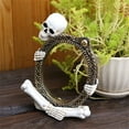 thumbnail image 7 of Halloween Skeleton Picture Frame, Spooky Skull & Bone - Festive Haunted House Accent for Displaying Photos, Home & Party Decoration - White, 7 of 7