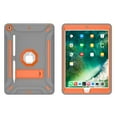 thumbnail image 2 of Dteck iPad 10.2 Case with Screen Protector, iPad 8th Generation Case, iPad 7th Generation Case, Heavy Duty 3-Layer Hybrid Rugged Shockproof High Impact Case with Kickstand, Gray/Orange, 2 of 7
