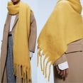 thumbnail image 2 of Bufanda de Mohair gruesa y cálida para mujer, chal de imitación de Cachemira, barba gruesa, Color sólido, otoño e invierno, novedad Fivean unisex, 2 of 2
