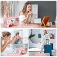 thumbnail image 6 of YOOLIFE Initial Make Up Bag Travel Toiletry Bag, Clear Makeup Bag Preppy Cosmetic Bags Organizer Travel Essentials Pink Gifts for Women Teen Girls, 6 of 7