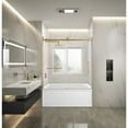 thumbnail image 2 of Kingston Brass KVTAP6032L21A7 60-Inch Acrylic Rectangular 3-Wall Anti-Skid Alcove Tub Combo with Tub Door (Left Hand Drain) in White/Brushed Brass, 2 of 9