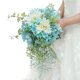 thumbnail image 5 of Ramo de flores Artificiales ANGGREK Ramo de Novia Azul Claro, 5 of 8