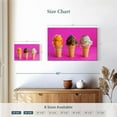 thumbnail image 3 of Elephant Stock Sundae Ice Cream Cones Wall Art - Horizontal Canvas Wall Art - Dining Room Wall Decor - Food And Drink Canvas - Pink And Orange Decor - 12" x 8", 3 of 4