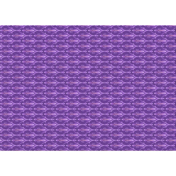 Ahgly Company Indoor Rectangle Patterned Tyrian Purple Area Rugs, 2' x 4'