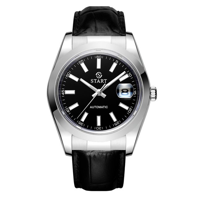 【START】Men's Watch Luminous Scale Dial Automatic Mechanical Watch Waterproof Watch Calendar Function Butterfly Buckle Strap