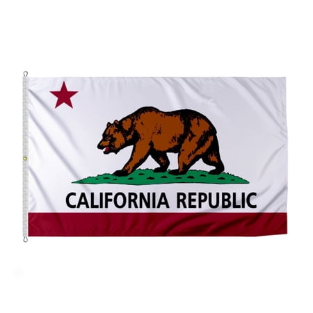 Promopatriot California CA State Flag 8 x 12 ft 200D Nylon Reverse Print Rope Thimble Promopatriot California CA State Flag 8 x 12 ft 200D Nylon Reverse Print Rope Thimble
