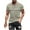 Army Green#, variant on cocolona Mens Summer Short Sleeve Tops Crew Neck Pullover T-shirts Fashion Casual Striped Print Tees Blouse