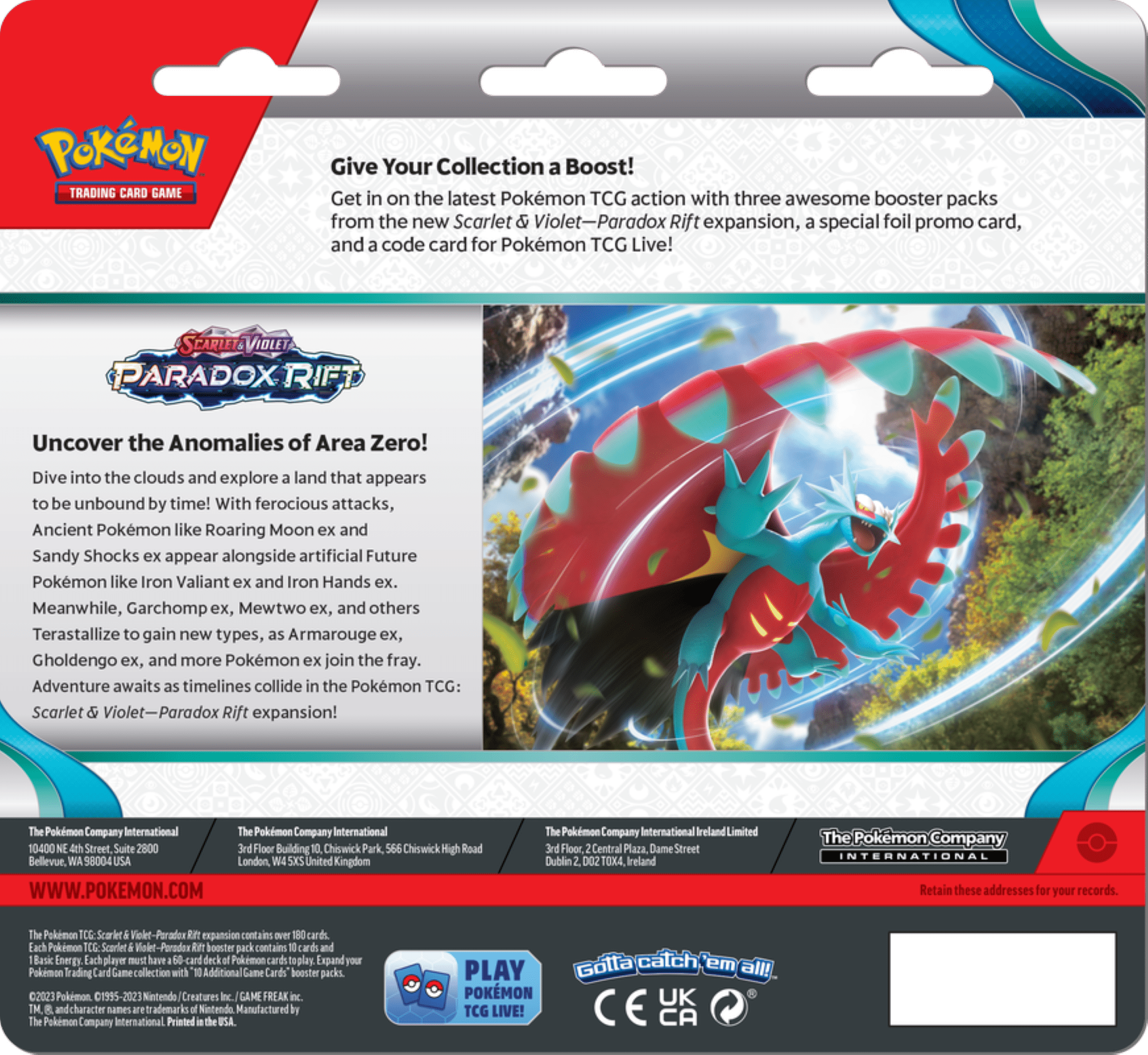 Pokemon TCG: SV4 Paradox Rift 3PK Blister - Cetitan, 3