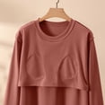 thumbnail image 4 of HUJlwoi Womens Nightgown Thermal Long Sleeve Padded Nightshirts Round Neck Long Sleep Dress Loose Comfort Sleepwear, 4 of 5