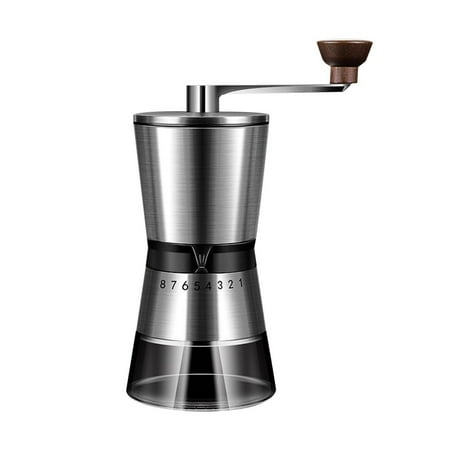 

Handmade Spice with Ceramic Burrs Espresso Manual Coffee Grinder Stainless Steel 6/8 Gears Adjustable Coffee Bean Mill 8 GEARS