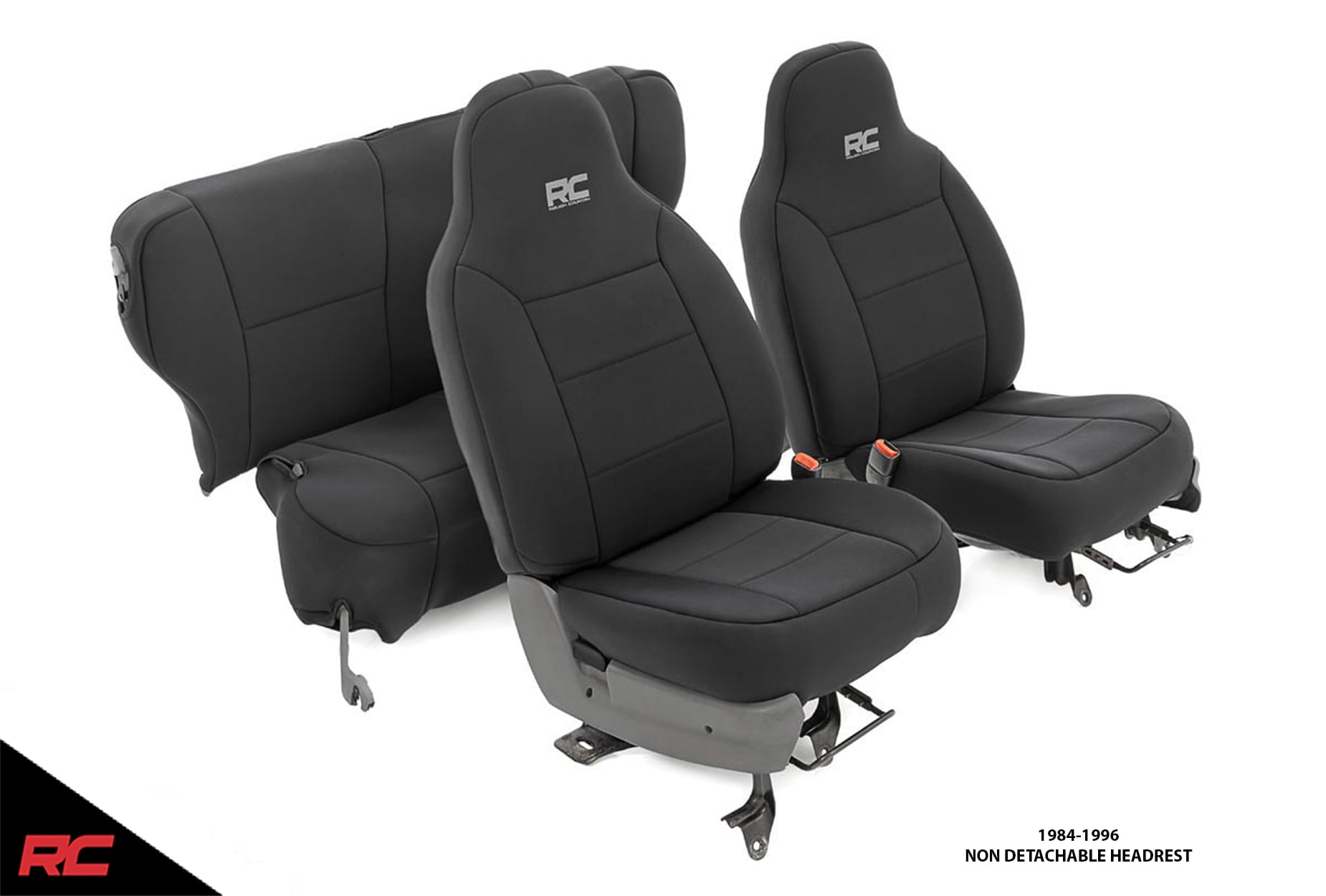 Rough Country Neoprene Seat Covers Black compatible w/ 19842001 Jeep