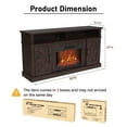 thumbnail image 7 of Luban Nese TV Stand Barn Door 58 Inch with 23 Inch Electric Fireplace for TVs Up to 65 Inch, 7 of 7