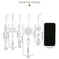 thumbnail image 3 of 18pcs Christmas Tree Decoration Ornaments - Hanging Acrylic Christmas Snowflake Icicle Drop Ornaments for Xmas Tree Winter New Year Party Supplies Blue, 3 of 5