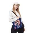 thumbnail image 2 of Patriotic Bull Terrier Celebrates 4th of July All Over Print 3D Canvas Tote Bag Bully Dog Lovers Gifts Idea Reusable Handbag - 02009, 2 of 5