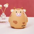 thumbnail image 5 of Cartoon Cow Coin Bank Cow Figurine Piggy Bank Cute Cow Ornament Money Box, 5 of 8
