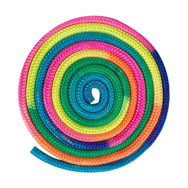 Cuerda de gimnasia rítmica multicolor portátil para actividades al libre, de cuerdas para saltar de 3 m de longitud para ejercicios en