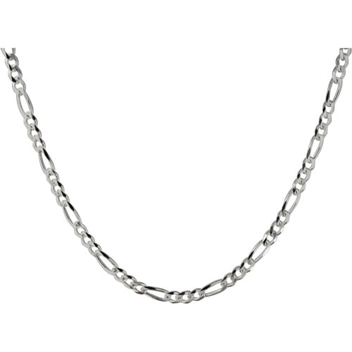 Sterling Silver 120 Figaro Necklace, 30 