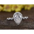 thumbnail image 2 of Classic 1.25 Carat Pear Cut Diamond Moissanite Engagement Ring With 18K White Gold Plating, Promise Ring, Anniversary Ring, 2 of 6