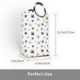 thumbnail image 3 of Waterproof Collapsible Laundry Hamper, Aircraft Graffiti Aluminum Handle Laundry Bag Storage Basket, 50L, 3 of 6