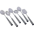 thumbnail image 3 of ABHAS Brass Spoon Set of 6 – Premium Black & White Polka Dot Handle Serving Spoons – Elegant Multi-Purpose Kitchen & Dining Utensil Set, 3 of 4