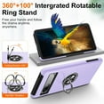 thumbnail image 5 of KOMI for Google Pixel 7a Case, Slim Case for Pixel 7a Case with 360° Ring Holder Kickstand, [Military Grade Drop Tested] [TPU+PC] Dual Layer Shockproof Protective Case for Pixel 7a 6.1", Purple, 5 of 5