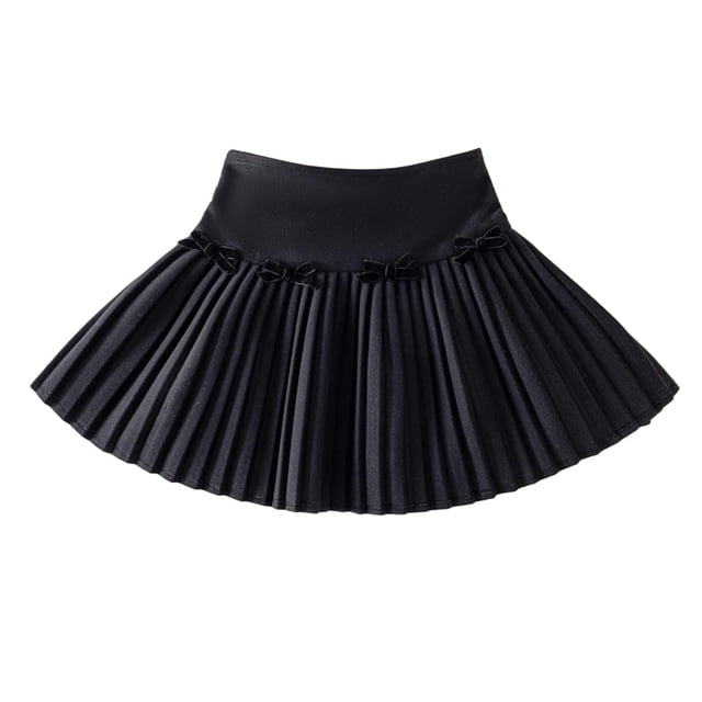Odeerbi Falda Plisada de Lana de Invierno de Niñas Color Sólido Falda Uniforme de La Escuela de Cintura Alta Con Pantalones Cortos Incorporados