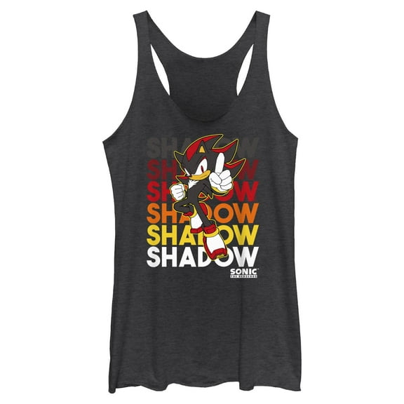 Womens Sonic the Hedgehog Shadow Stack Racerback Tank