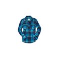 thumbnail image 1 of Aeropostale Signature - Camisa con botones a cuadros para mujer, azul, XS Aeropostale Camisa con botones, 1 of 1