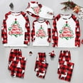 thumbnail image 6 of Family Christmas Matching Pajamas Set Merry Xmas Jammies Suits Parent-Child Clothing Long Sleeve Crewneck Blouses and Plaid Pjs Long Pants Home Sleepwear, 6 of 6