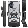 thumbnail image 1 of Compatible with OnePlus Nord N20 5G Hybrid Luxguard Holster Phone Case Cover (Cute Dog Siberian Husky), 1 of 1