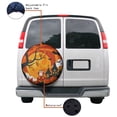 thumbnail image 4 of KAKALAD Autumn Halloween Pumpkin Owl 01 Spare Tire Cover Universal Car Vehicle Tools For Rv SUV Truck Camper Travel Trailer Accessories Buckle 15” Inch, 4 of 6