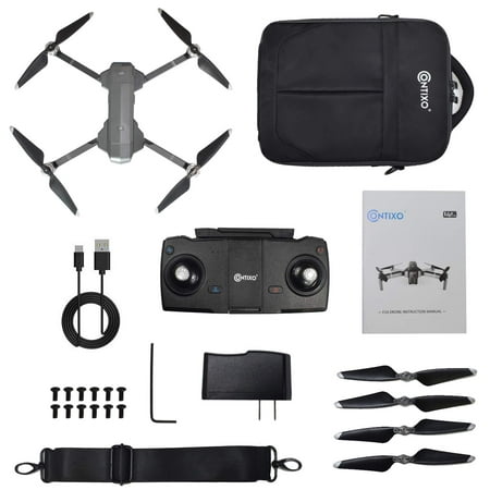 Image of Contixo F24 Brushless Foldable Quadcopter Drone Selfie Gesture Gimbal 5G 1080P WiFi Camera GPS Auto Hover Follow Me Waypoint 30 Minutes Flying Time Includes Drone Storage Case