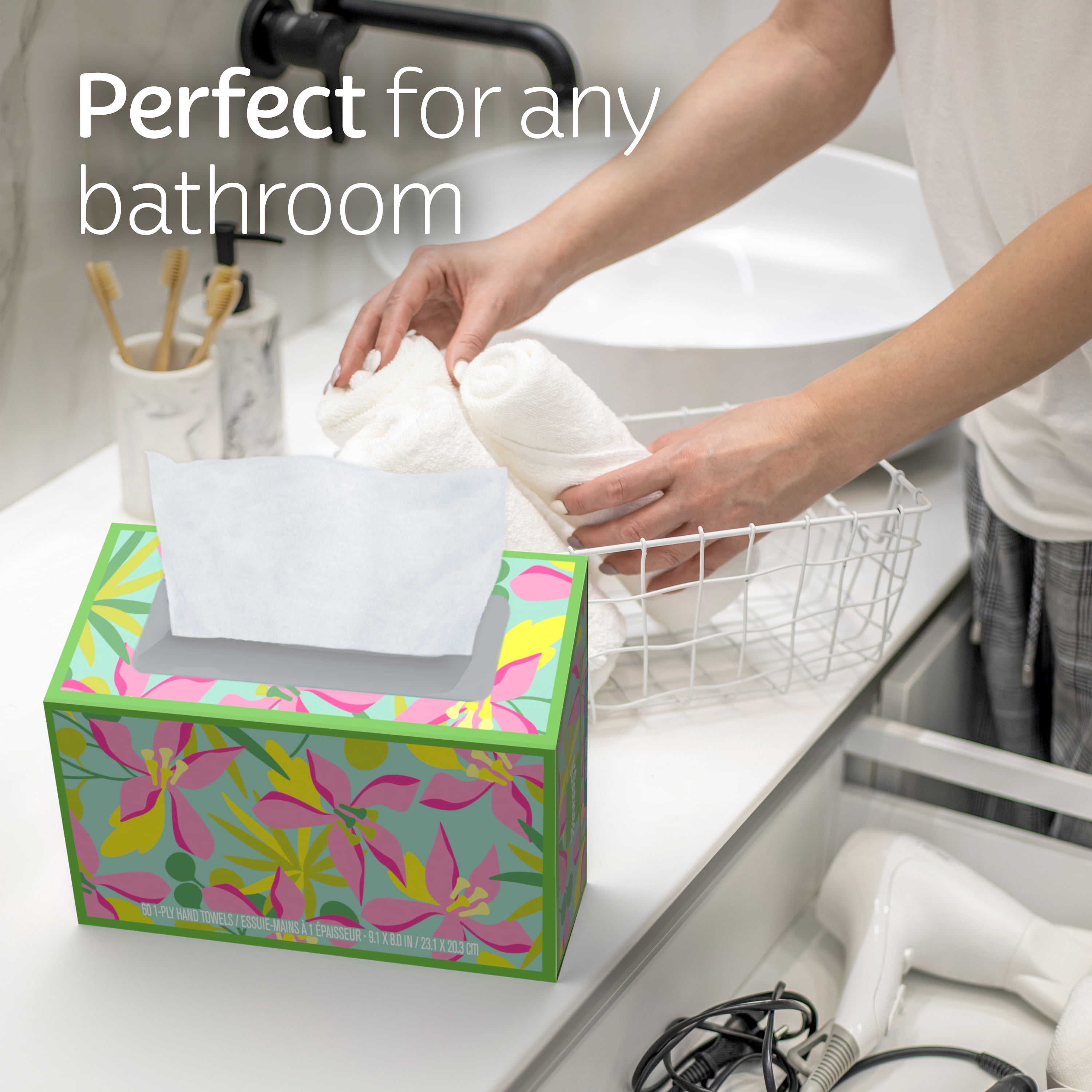 Kleenex 1 Ply Hand Towels, 1 Box, 60 Towels