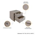 thumbnail image 4 of Manhattan Comfort Granville Engineered Wood Nightstand 2.0 in Light Gray, 4 of 11