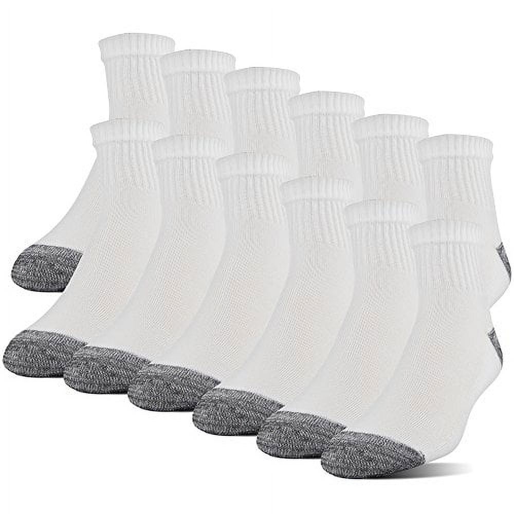Gildan Adult Men's Half Cushion Terry Foot Bed Ankle Casual Socks, OS One Size, 12-Pack - image 2 of 2
