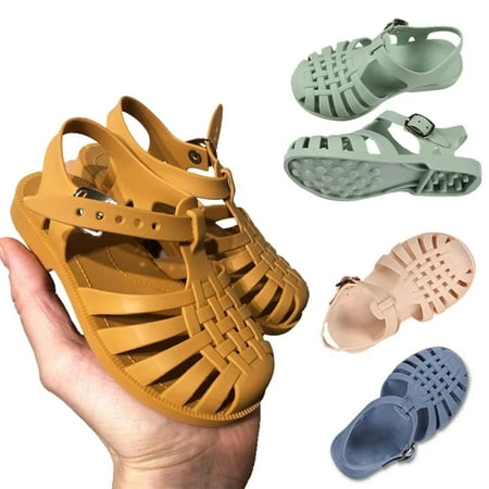 

Summer Children Sandals Baby Girls Boys Soft Non-slip Shoes Candy Jelly Beach Shoes Kids Roman Slippers