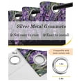 thumbnail image 5 of Purple Lavender Blackout Curtains for Bedroom, Thermal Insulated Window Treatment, Spring Watercolor Wildflowers Plant Black Grommet Top Blackout Draperies and Drapes for Basement 27.5"x39" 2 Panels, 5 of 8