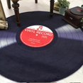 thumbnail image 5 of Vinyl Record Design Round Floor Mat 60/80 / 100cm Living Room Bedroom Kitchen Floor Cover Carpet, 5 of 5