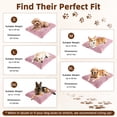 thumbnail image 3 of Sasttie Small Dog Bed, Soft Rose Velvet Washable Crate Pad for Small and Medium Dogs, Non-Slip Bottom, Suitable Kennel Cage and Cat Bed Mat, 23 x 18 in, Pink, 3 of 7